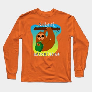 School Adventures_Boy Sloth Long Sleeve T-Shirt